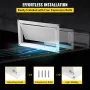Crawl Space Flood Vent Foundation Flood Vent 8" Højde x 16"