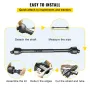 PTO-aksel PTO-drivaksel 1-3/8" x 6 spline-ender rund ende T4