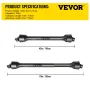 VEVOR PTO-aksel PTO-drivaksel 1-3/8" x 6 spline-ender rund ende T4 43"-61"