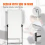 Rullende magnetisk tavle, dobbeltsidet mobil tavle 24x48