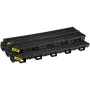 grøftafløbssystem, kanalafløb med plastrist, 14,5 x 8 cm HDPE