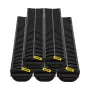 Trench Drain System, Channel Drain with Plastic Grate, 14.5 x 8cm HDPE Drainage Trench, Black Plastic Garage Floor Drain, 5x39 T