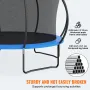 VEVOR 14FT Trampoline, 450 lbs Trampoline with Enclosure Net, Ladder, and Curved Pole, Heavy Duty Trampoline with Jumping Mat an