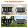 VEVOR 14FT trampolin, 450 lbs trampolin med indkapslingsnet, stige og buet stang, Heavy Duty trampolin med hoppemåtte og