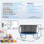 14FT trampolin, 450 lbs trampolin med indkapslingsnet, stige og