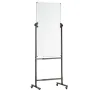 Rullende magnetisk tavle, dobbeltsidet mobil tavle 24x48