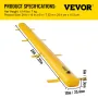 VEVOR Flood Barrier, 732 × 25.4 × 15.3 cm, Reusable PVC Water Diversion Tubes, Lightweight Hydro Barrier with Excellent Waterpro