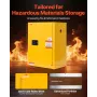 VEVOR Flammable Cabinet, 59 x 46 x 90 cm, 13 Gallon Flammable Storage Cabinet with Adjustable Shelf, Cold-Rolled and Galvanized 
