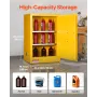 Flammable Cabinet, 59 x 46 x 90 cm, 13 Gallon Flammable Storage Cabinet with Adjustable Shelf, Cold-Rolled and Galvanized Steel 