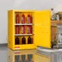 Flammable Cabinet, 59 x 46 x 90 cm, 13 Gallon Flammable Storage Cabinet with Adjustable Shelf, Cold-Rolled and Galvanized Steel 