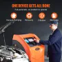 Fully Automatic Refrigerant Recovery Machine - Dual Cylinder AC Recovery Machine Kit Built in Compressor/Electronic Scale/Filter