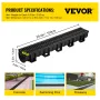 VEVOR Drainage Trench Driveway Channel Drain Kit Plastic Grate-5.8