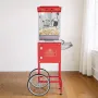 Popcorn Machine with Cart, 0.2kg Stainless Steel Kettle, 800W Commercial Popcorn Maker, 48 Cups per Batch Theater Style Popper, 