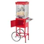 Popcorn Machine with Cart, 0.2kg Stainless Steel Kettle, 800W Commercial Popcorn Maker, 48 Cups per Batch Theater Style Popper, 