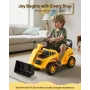 VEVOR Ride On Toddler Car, Ride on Excavator Car for Toddler 19 to 36 Months, Excavator Bulldozer Digger Toy with Under-seat Sto