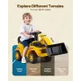 Ride On Toddler Car, Ride on Excavator Car for Toddler 19 to 36 Months, Excavator Bulldozer Digger Toy with Under-seat Storage &