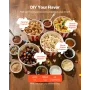 Popcorn Machine, 0.2kg Stainless Steel Kettle, 800W Commercial Countertop Popcorn Maker, 48 Cups per Batch Theater Style Popper,