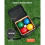 Bocce Ball Set, 90 mm, with 8 Resin Balls, Pallino, Carrying Bag and Measuring Rope, Red/Green/Blue/Yellow 4 Colors, for 2 to 8 