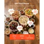 Popcorn Machine with Cart, 0.2kg Stainless Steel Kettle, 800W Commercial Popcorn Maker, 48 Cups per Batch Theater Style Popper, 