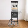 VEVOR popcornmaskine med vogn, 0,2 kg kedel i rustfrit stål, 800 W kommerciel popcornmaskine, 48 kopper pr. batch Teaterstil Po