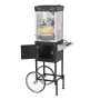 Popcorn Machine with Cart, 0.2kg Stainless Steel Kettle, 800W Commercial Popcorn Maker, 48 Cups per Batch Theater Style Popper, 