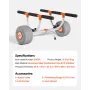 Kajakvogn, 158,8 kg bæreevne, Kajakvogn med 30,5 cm oppustelige