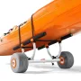VEVOR Kayak Cart, 158.8 kg Load Capacity, Kayak Trolley with 30.5 cm Inflatable PU Tires & 2 Straps, Assembles & Disassembles Wi