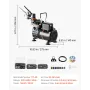 VEVOR Airbrush Kit, 1/6 HP, Air Brush Kit med luftkompressor, 3 Dual-Action Professional Airbrushes med 3 spidser, slange, akryl