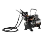 Airbrush Kit, 1/6 HP, Air Brush Kit with Air Compressor, 3 Dual-Action Professional Airbrushes with 3 Tips, Hose, Acrylic Paint,