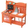 Mud Kitchen for Kids, Wooden Toy Play Kitchen Set, Outdoor Toddler Grocery Store Playset for Boys & Girls, Pretend Play Kitchen 