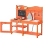 Mud Kitchen for Kids, Wooden Toy Play Kitchen Set, Outdoor Toddler Grocery Store Playset for Boys & Girls, Pretend Play Kitchen 