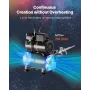 Airbrush Kit, 1/6 HP, Air Brush Kit with Air Compressor and Tank, 3 Dual-Action Professional Airbrushes with 3 Tips, Hose, Acryl