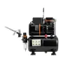 VEVOR Airbrush Kit, 1/6 HP, Air Brush Kit med luftkompressor og tank, 3 Dual-Action Professional Airbrushes med 3 spidser,