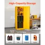 Flammable Cabinet, 59 x 46 x 165.1 cm, 23 Gallon Flammable Storage Cabinet with Adjustable Shelf, Cold-Rolled and Galvanized Ste