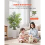 Artificial Areca Palm 1219 mm, 2 Pack Fake Palm Tropical Plants with White Tall Planter, Faux Floor Silk Plant in Pot, Large Tre