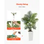 Artificial Areca Palm 1219 mm, 2 Pack Fake Palm Tropical Plants with White Tall Planter, Faux Floor Silk Plant in Pot, Large Tre