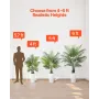 VEVOR Artificial Areca Palm 1219 mm, 2 Pack Fake Palm Tropical Plants with White Tall Planter, Faux Floor Silk Plant in Pot, Lar