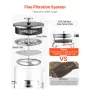 French Press kaffemaskine, 1 liter borosilikatglas kaffepresse