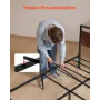 sengestel i fuld størrelse, 35 cm sort metal platform sengestel