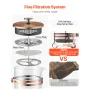 French Press kaffemaskine, 1 liter borosilikatglas kaffepresse