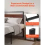 Queen Size Sengeramme, 35 cm Sort Metal Platform Sengeramme med