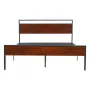 Queen Size Sengeramme, 35 cm Sort Metal Platform Sengeramme med