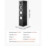VEVOR Passive Floorstanding Speaker, 2-Way, Floor-Standing Tower Speaker with 25.4 mm Tweeter, 165.1 mm Woofer, 200W Peak Power,