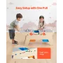 Kids Vendbart aktivitetsbord i træ, Multi-Purpose