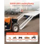 VEVOR Loading Ramps, 2 Pcs 2400 x 380 mm, Durable Aluminum and Heavy-Duty Trailer Ramp Set with Anti-Slip Plates, 2721.6 kg Comb