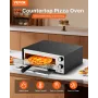 Elektrisk pizzaovn, 12-tommer pizzaovne med bordplader, 572°F
