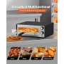 VEVOR Electric Pizza Oven, 12-inch Countertops Pizza Ovens, 572°F Max Temp, 1450W Indoor Pizzas Maker w/Timing & Temp Control, P