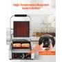 VEVOR kommerciel panini-grill, 1800 W elektrisk sandwichpaninimaskine, sandwichpressegrill i rustfrit stål med håndtag og