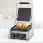 VEVOR kommerciel panini-grill, 1800 W elektrisk sandwichpaninimaskine, sandwichpressegrill i rustfrit stål med håndtag og