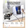 Airbrush Kit, 1/6 HP, Air Brush Kit with Air Compressor, 1 Dual-Action Professional Airbrush with 3 Tips, Hose, Holder, Cleaning